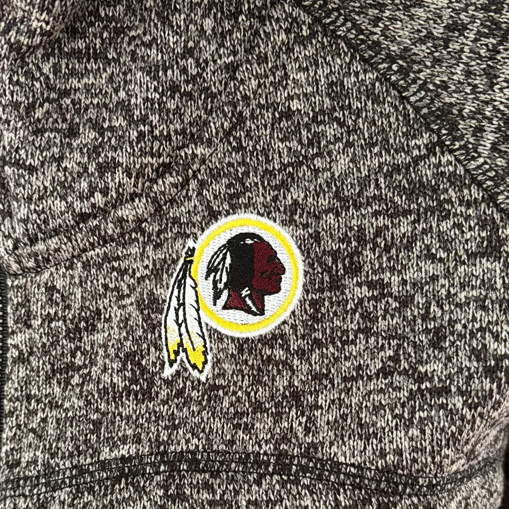 NWT Pro Line Washington Redskins Gray Hooded Zip-Up Jacket Logo Football Medium - Image 2
