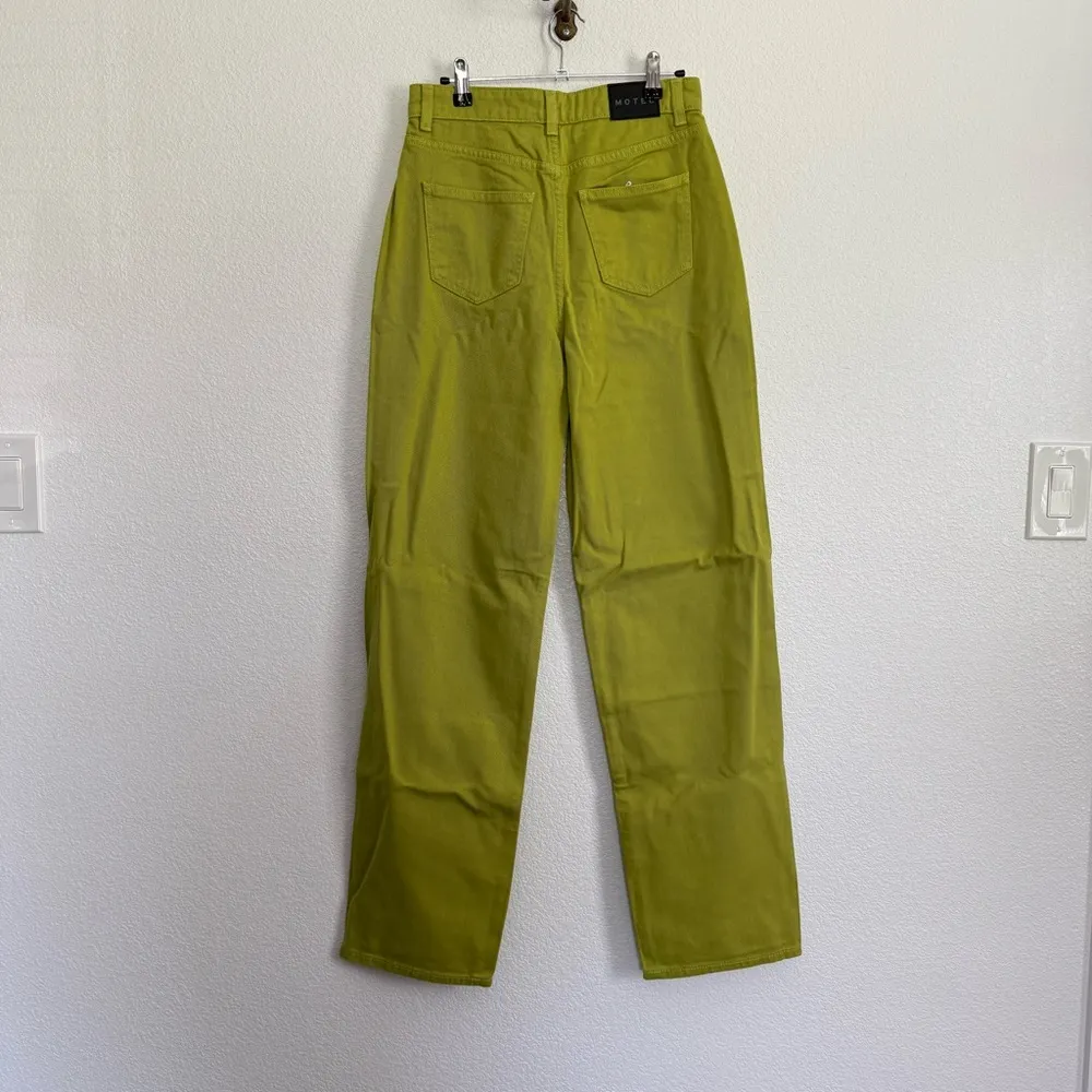 NWT Motel Rocks 90’s Wide Leg Parallel Jeans in Green Oasis XS - Image 5