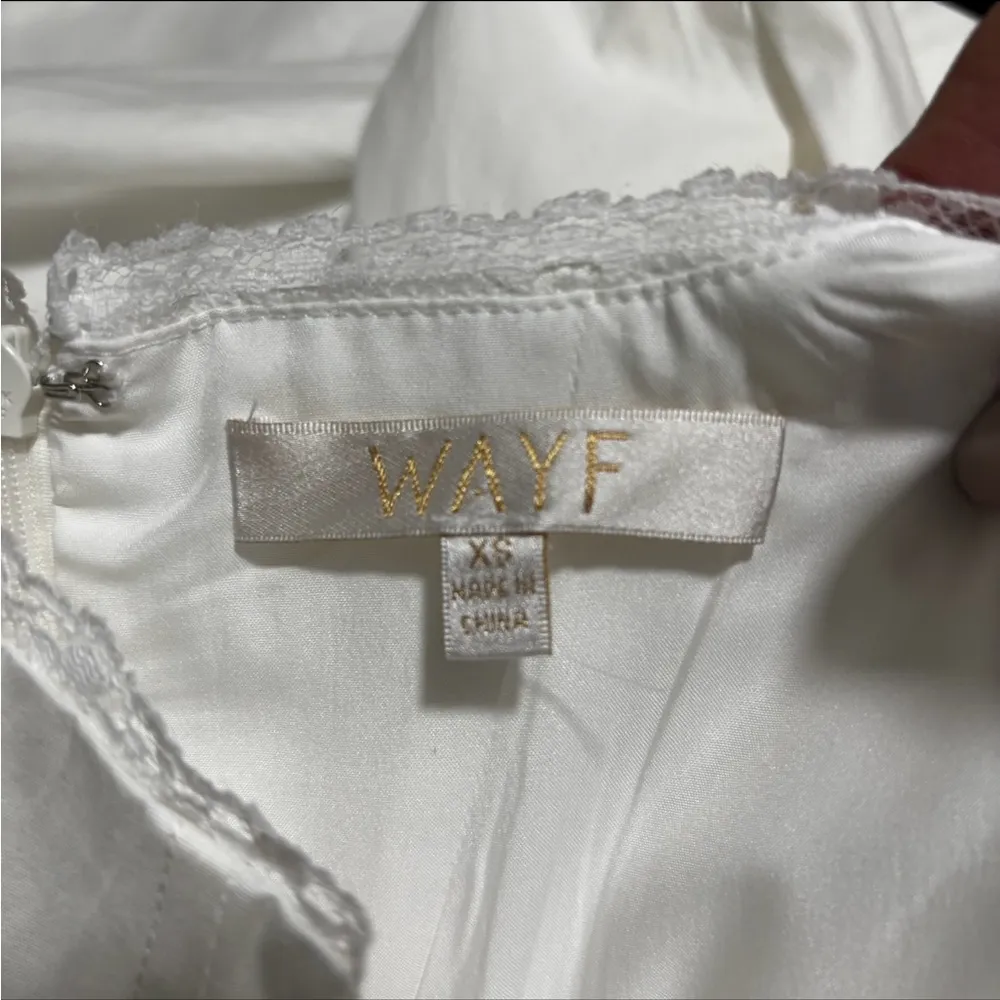 WAYF Selene Lace Trim Stretch Cotton Midi Dress Size XS - Image 6