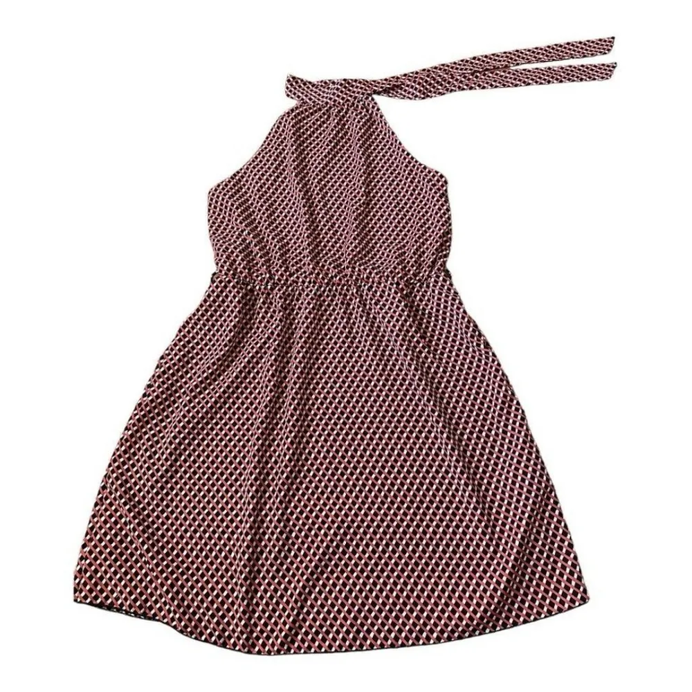 Romeo and Juliet Gossip Girl Orange Red Halter Blouson Dress Size Small - Image 8