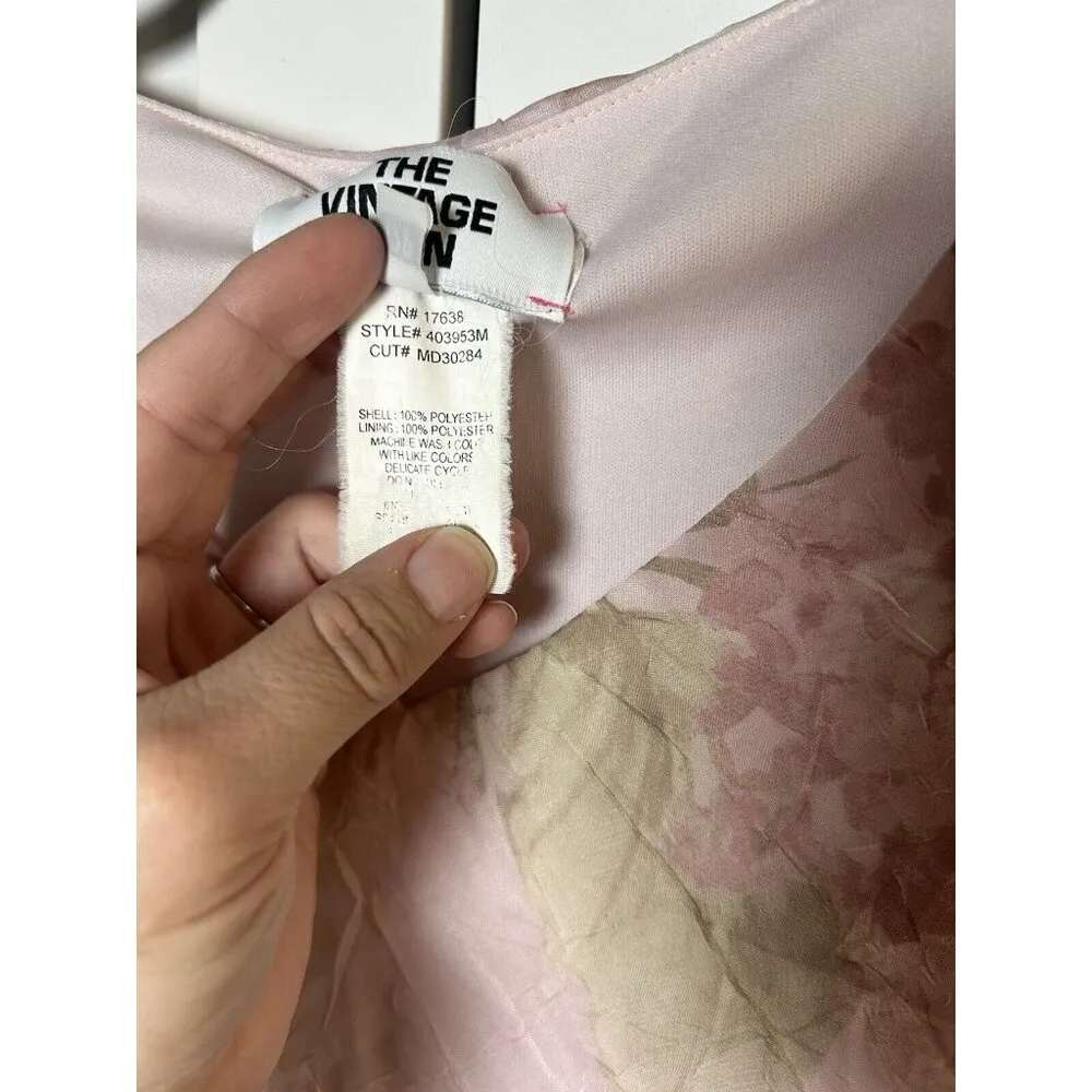 Miss Dorby Women's Short Sleeve Cottagecore Fairycore Floral‎ Maxi Dress Sz 12P Pink - Image 4