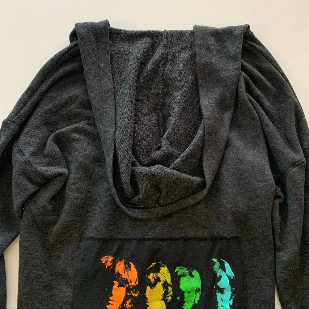 Via Penny Lane Reworked Apparel | The Doors Lace Up Hoodie Sweater Medium Gray - Image 7