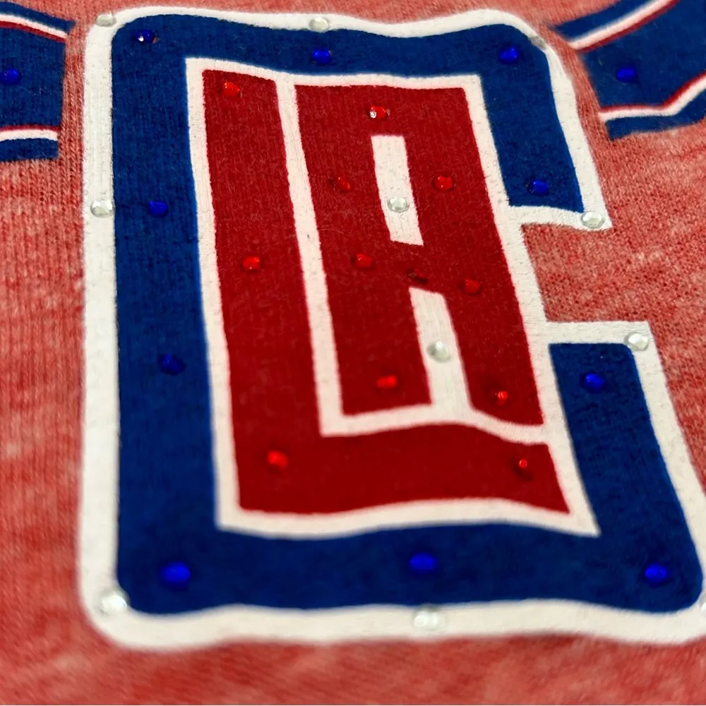 NBA 4 Her 5th & Ocean Los Angeles LA Clippers Red Basketball Shirt Womens 10/12 - Image 3