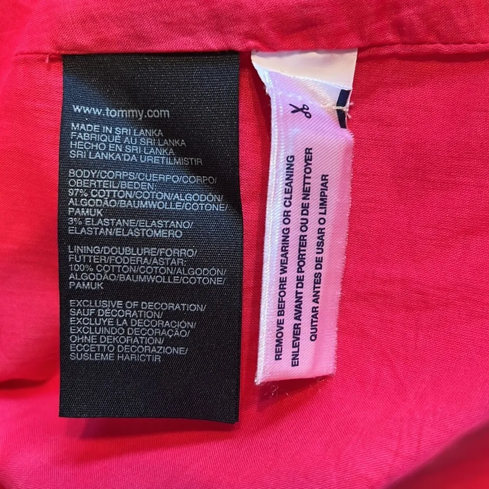 Tommy Hilfiger sundress 4 pink thin straps scoop neck lined pleated side zipper - Image 10