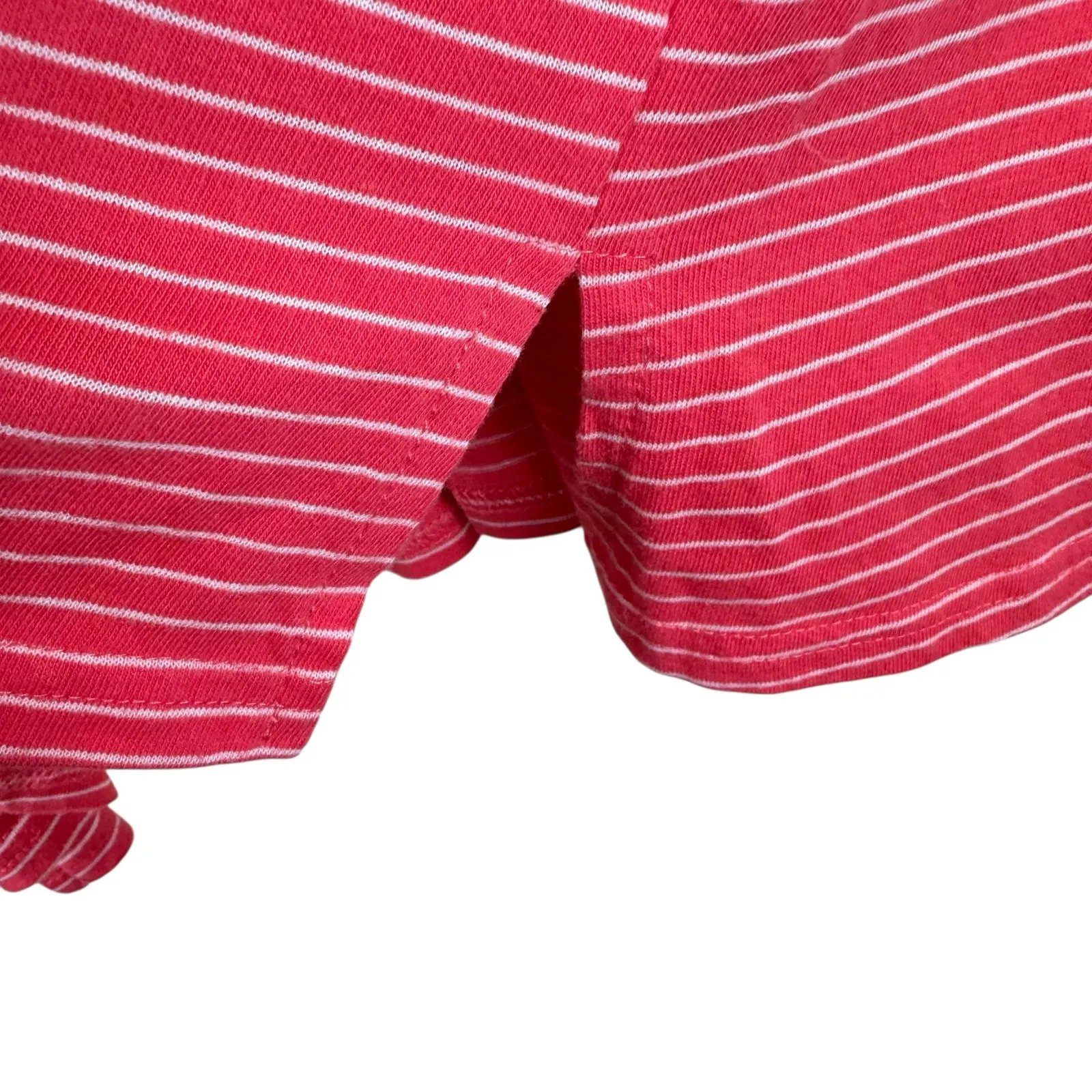 Simple Suzanne Betro Pink White Striped Cap Sleeve Criss Cross Back Shirt Sz‎ 3X - Image 5