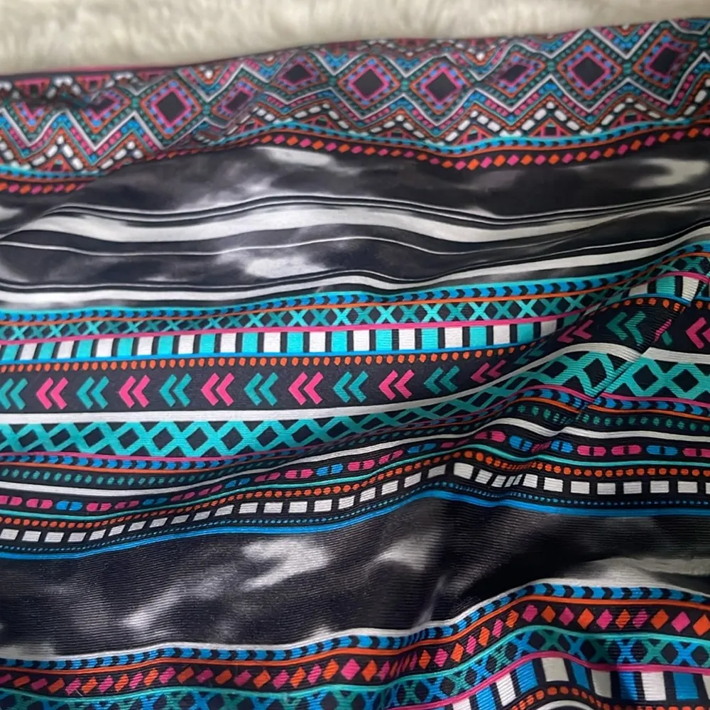 Kenneth Cole Tribal Print Bikini Bottom Size Large Black - Image 13