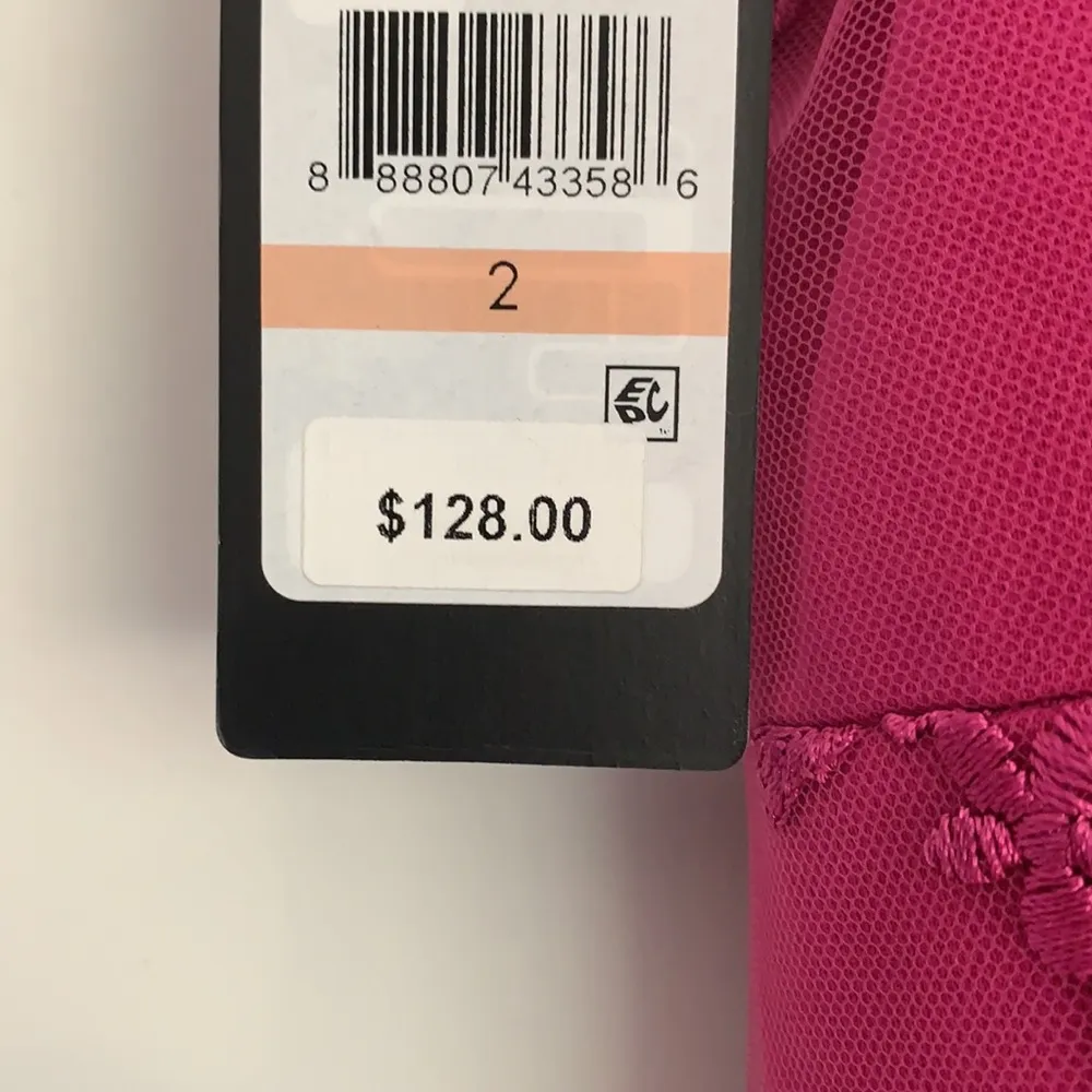 Pink Embroidered Lace Sheath Dress Floral 2 - Image 10