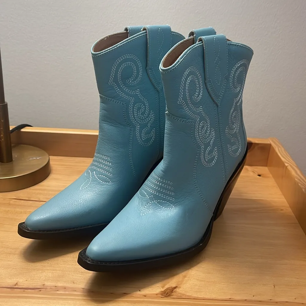 Dingo Womens Pretty N' Prissy Snip Toe Casual Boots Ankle‎ High Heel 3" - Image 4