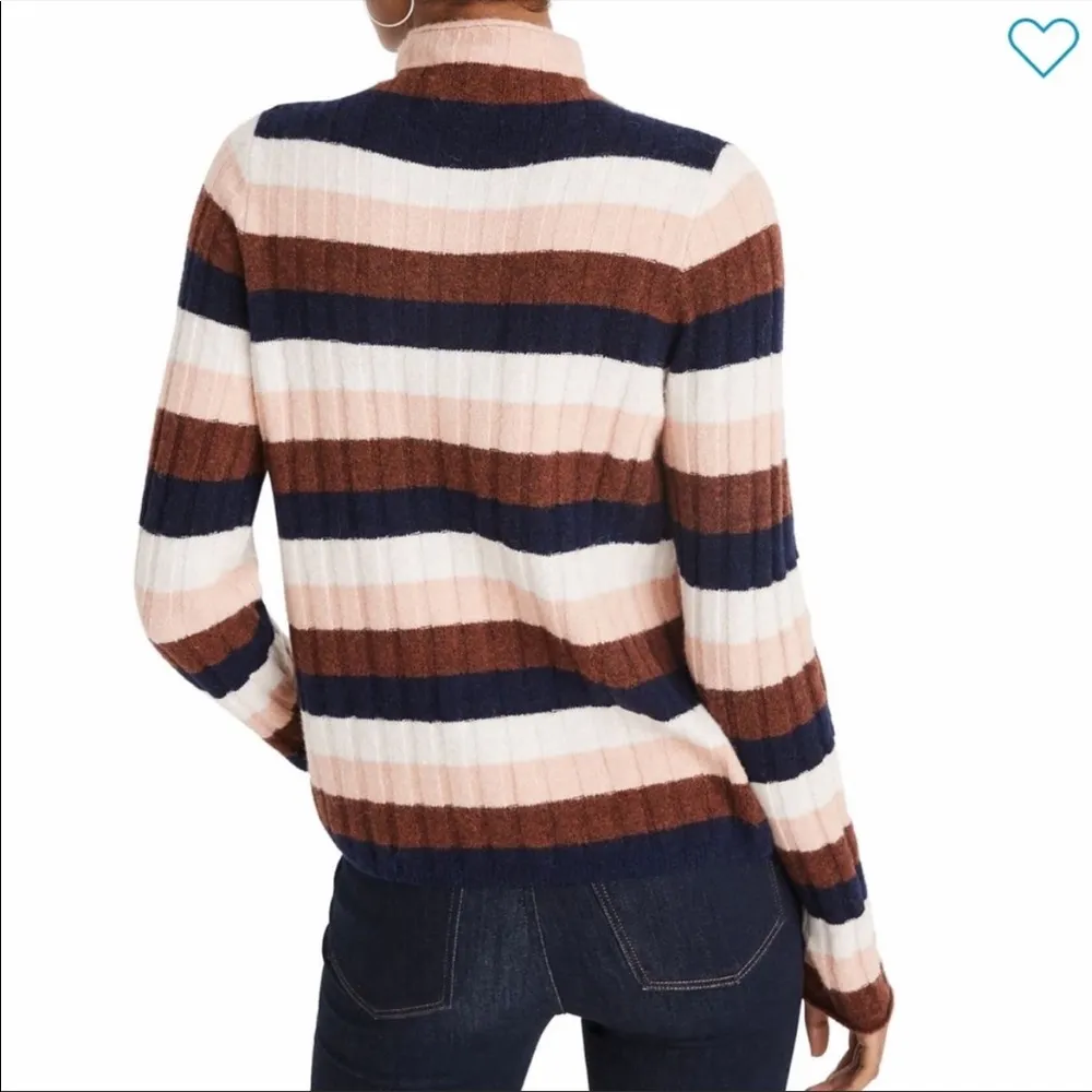 Madewell Evercrest Stripe Mock Neck Sweater - Image 3