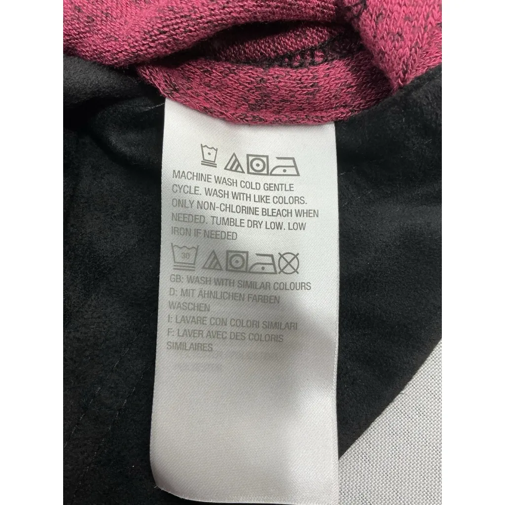 Womans Halston Pullover Top Small Maroon Black Crew Neck Long Sleeve Red - Image 4