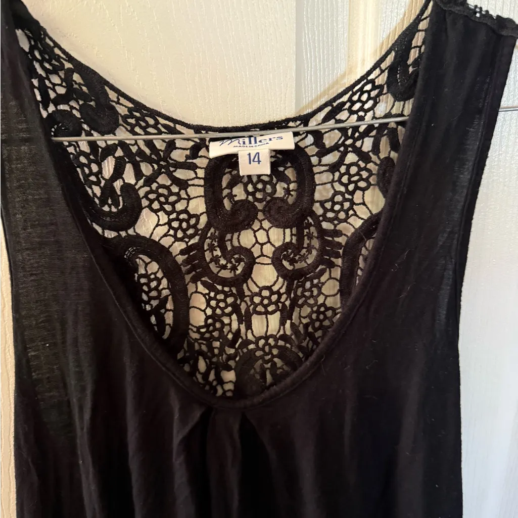 Nicole Miller Black Lace Tank Top - Image 2