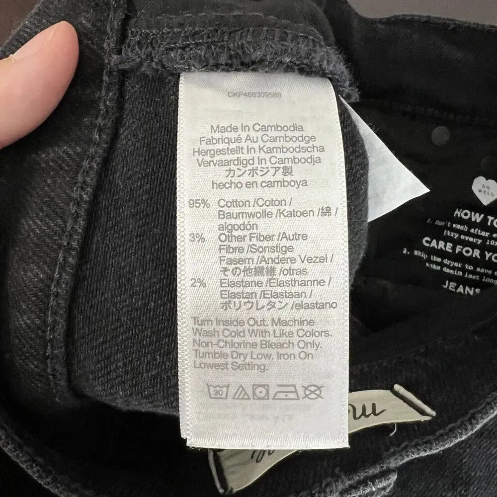 Madewell Black High Rise Cali Demi-Boot Bootcut Jeans NG353 Women's Size 25‎ - Image 11