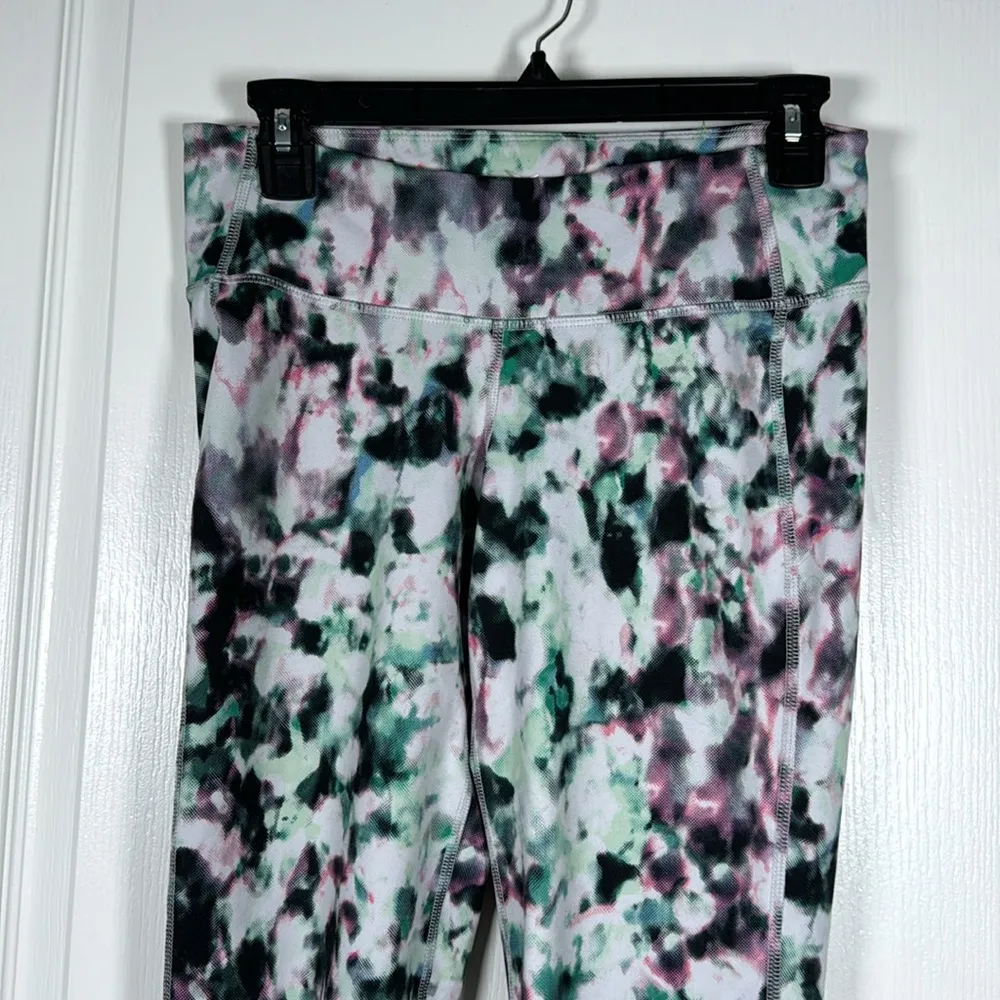 Old Navy  Active Leggings Go Dry Multicolor Size Med EUC #VEG-0234 - Image 2