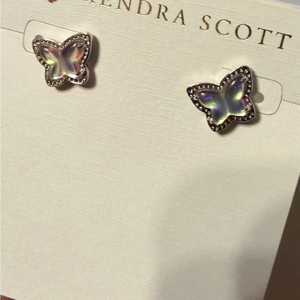 Kendra Scott iridescent small Butterfly Earrings - Image 2