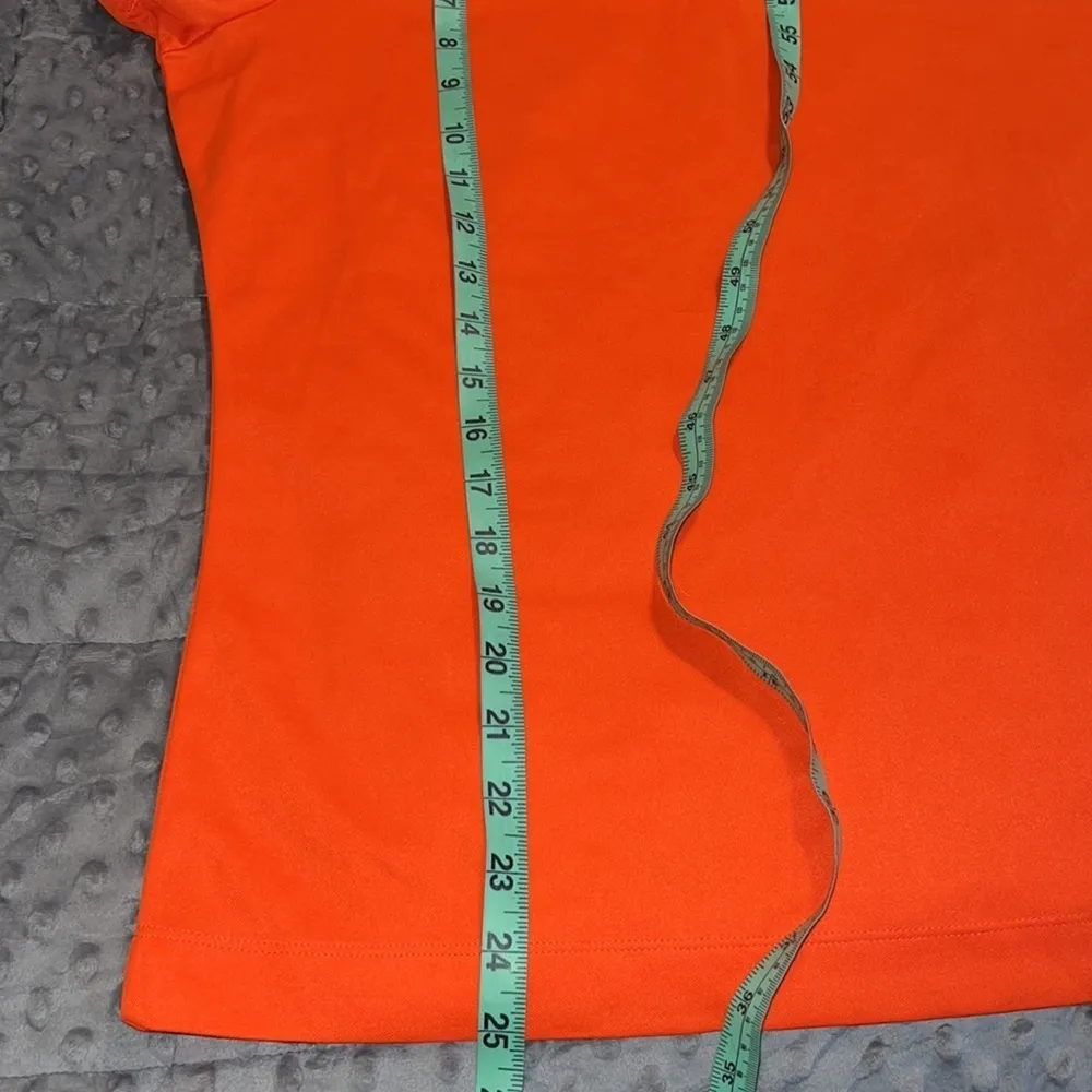 Nike Golf medium Blue Bird Company logo Dri-fit women’s orange polo v neck NWT - Image 5