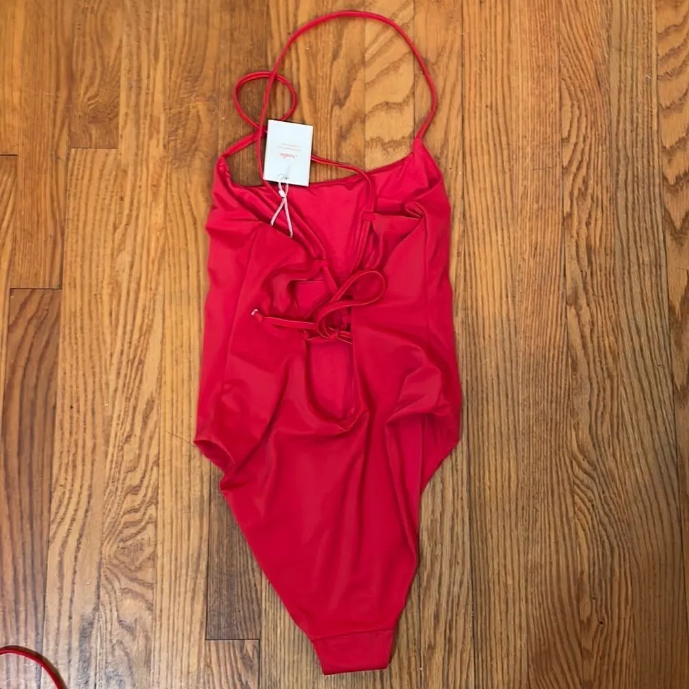 Andie Swim‎ The Fiji One Piece Swimsuit Cherry Red size XS NWT - Image 4