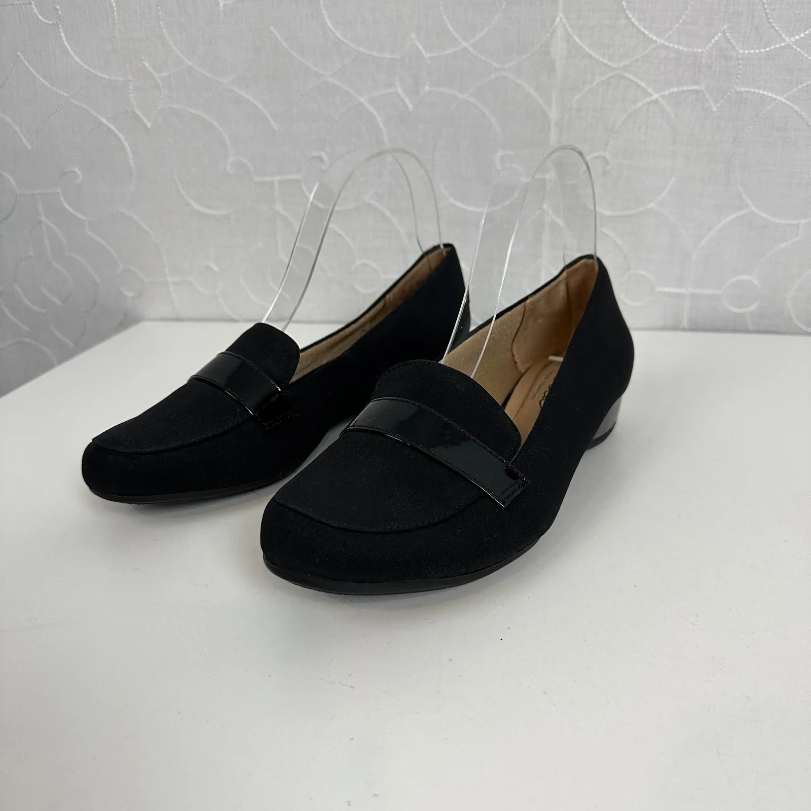 Abella Desiree Women’s Shoes Size 7.5 Black‎ Wedge Slip - Image 5