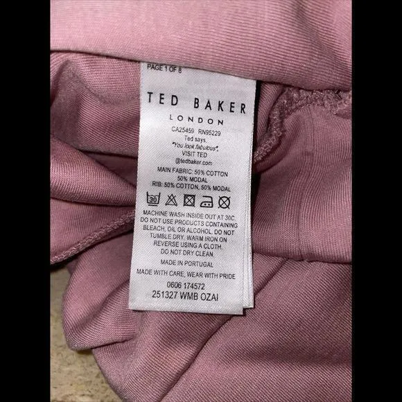 TED BAKER Ozai ruffle‎ dusty rose sweatshirt long sleeve Ted 1 sweater pullover - Image 7