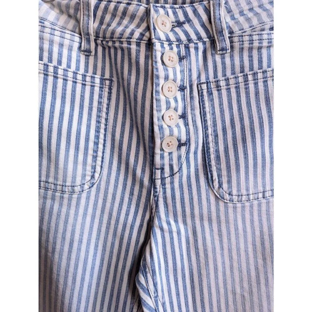 Anthropologie Pilcro and the letterpress high rise timeless railroad striped ank - Image 6