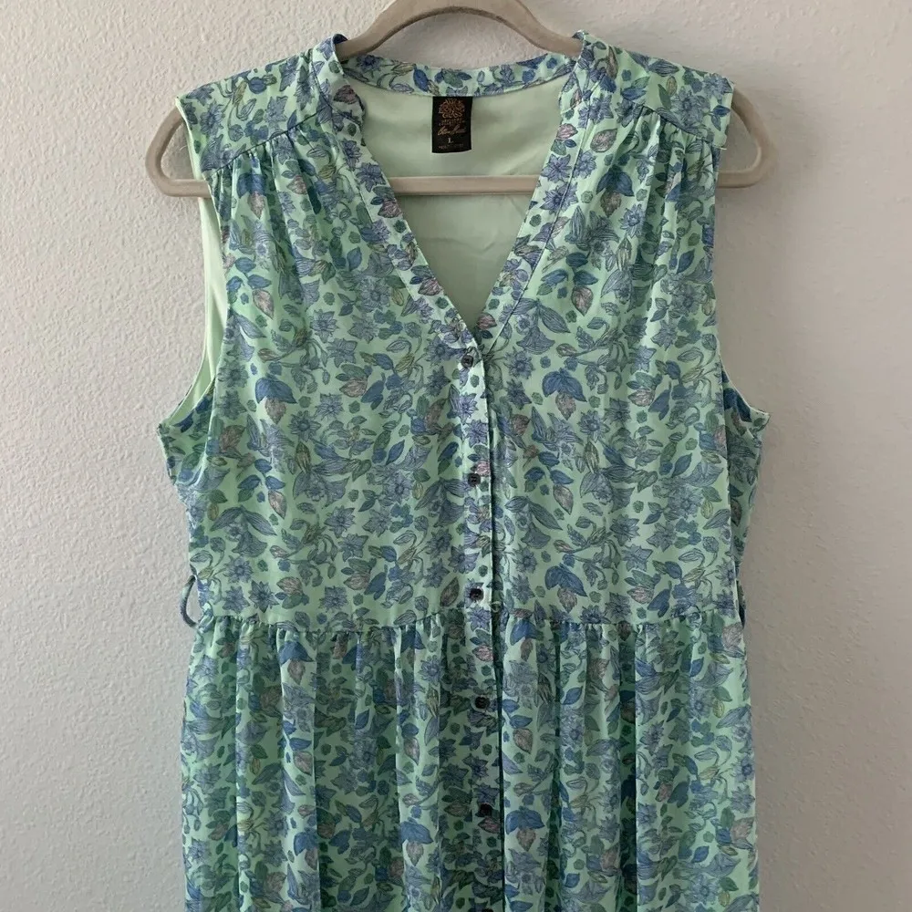 Disney Alice Through The Looking Glass Designer Collection Floral Maxi Dress L - Image 2