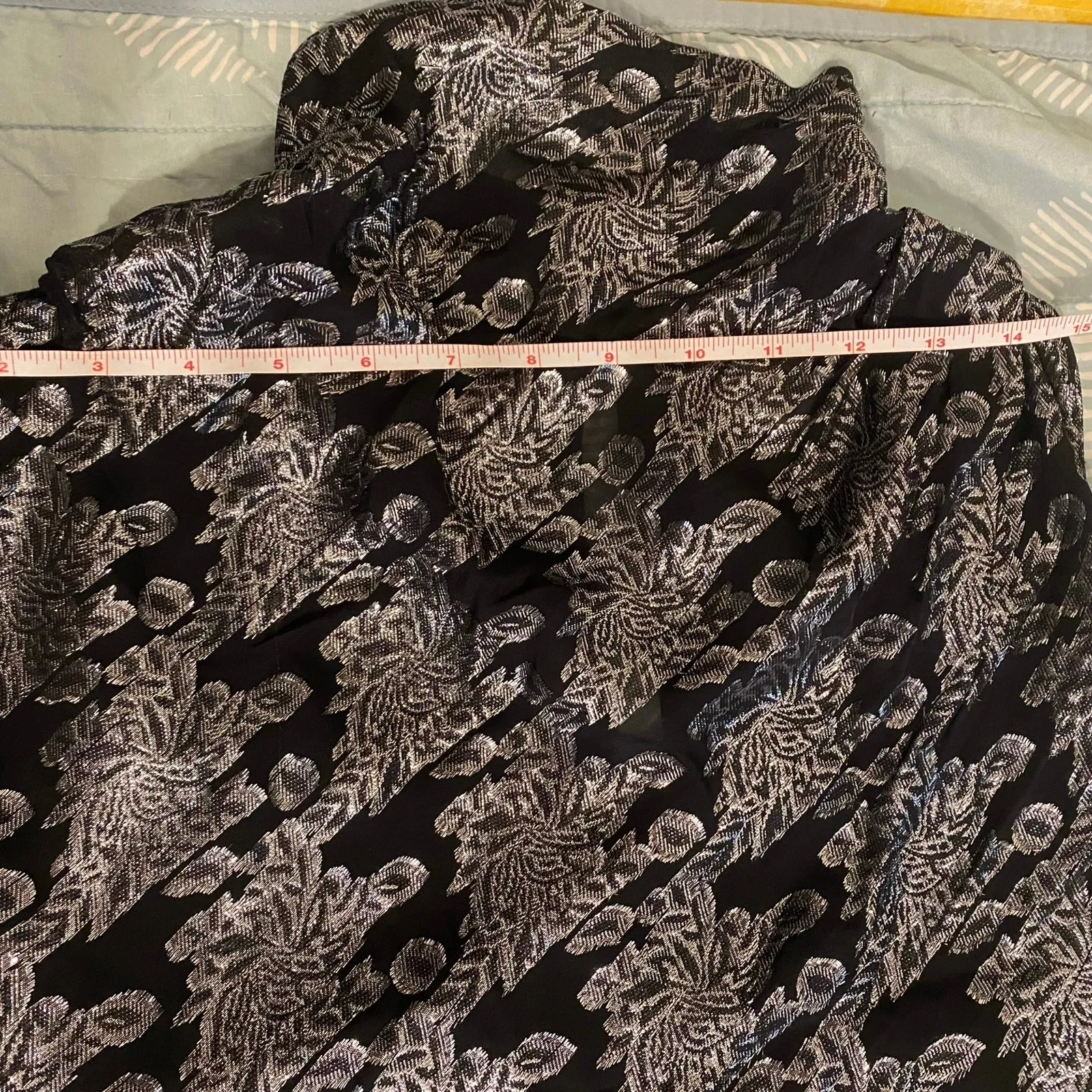 Joie Nori Black Sparkly Metallic Silver Mini Party Dress Size Small - Image 14