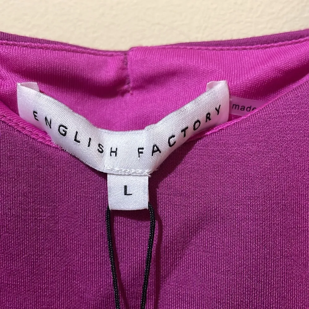 Womens New English Factory Puff Sleeve Mini Dress - Image 7