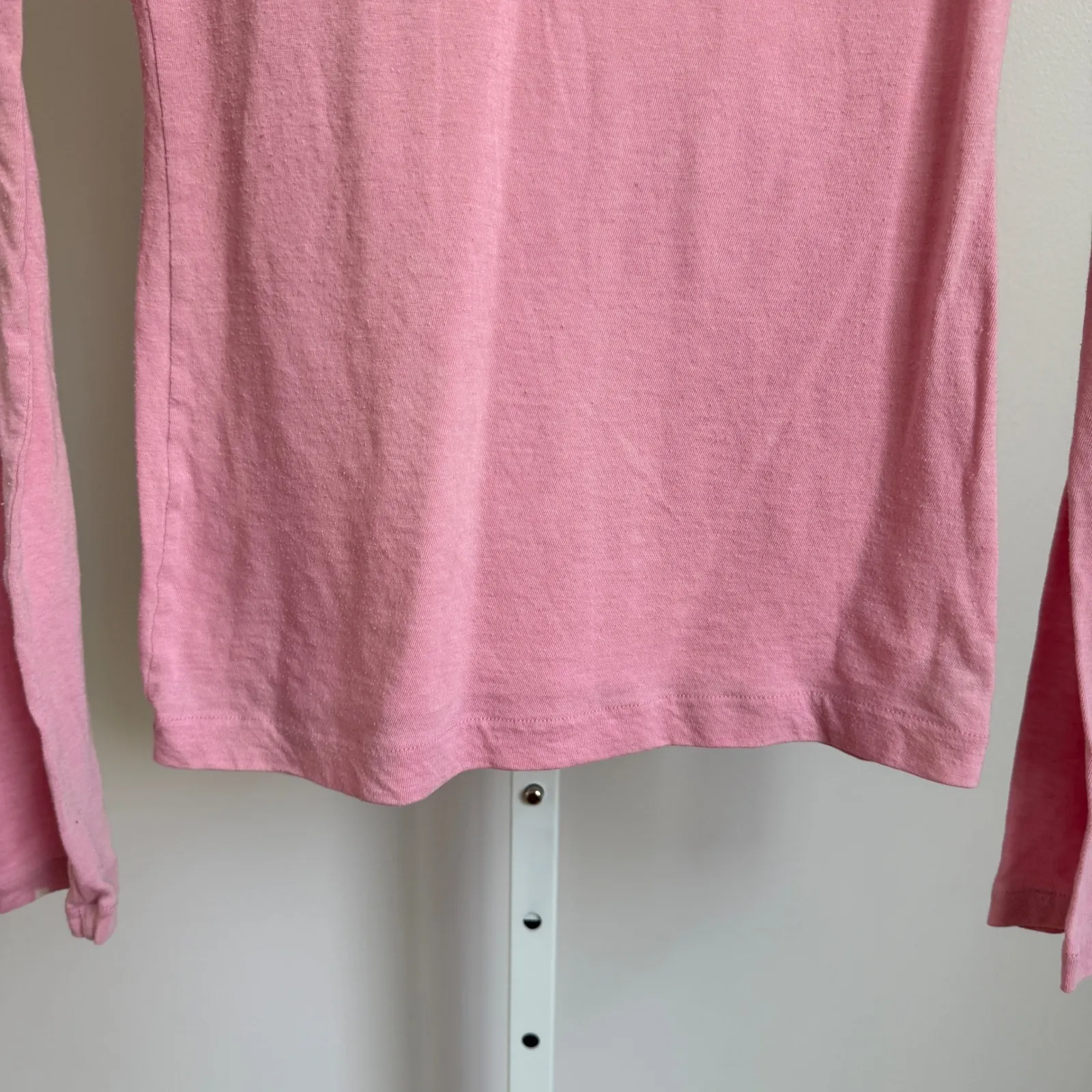 American Eagle Outfitters Y2K Baby Tee Pink Floral Graphic Long Sleeve Tee Shirt - Image 3