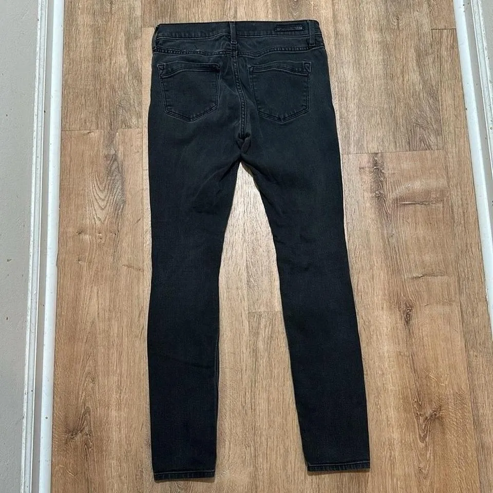 EXPRESS | Washed Black Distressed Skinny Jeans - Image 2