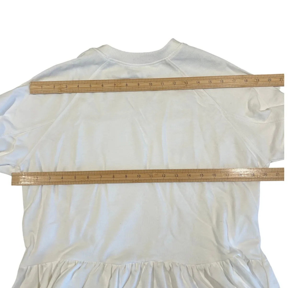 Missguided Anthropologie Oversized White Sweatshirt Mini Dress Women Size 2 Tall - Image 8