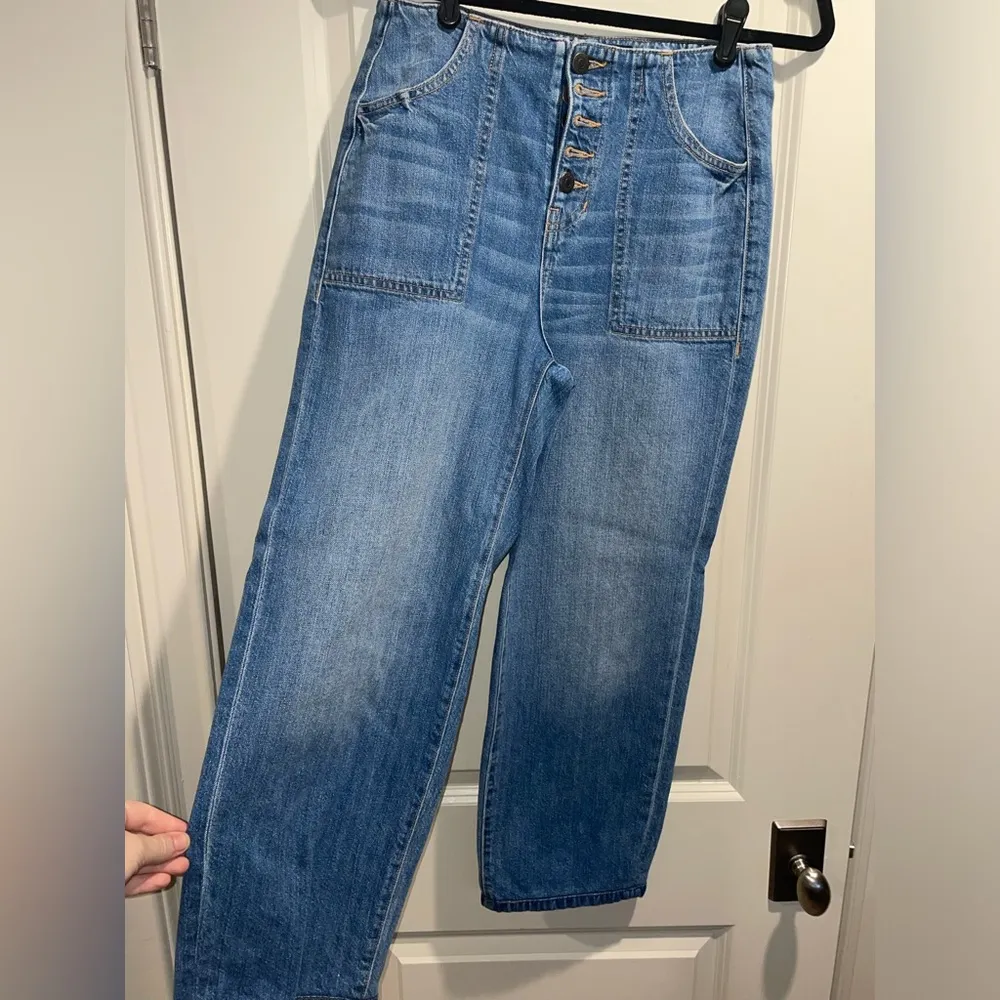 Veronica Beard High-Rise Straight Leg Jeans - Image 2