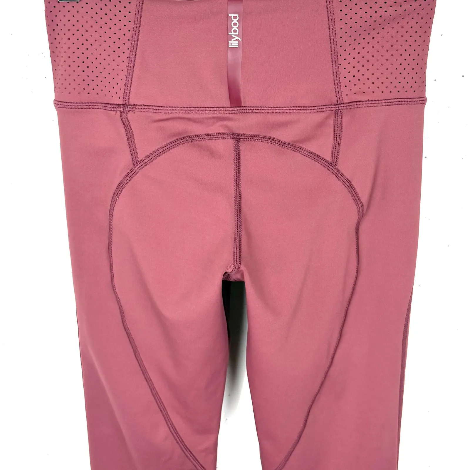 Lilybod Womens Arizona Leggings Apple Butter Pink Laser Cutting Poly Stretch XS - Image 7