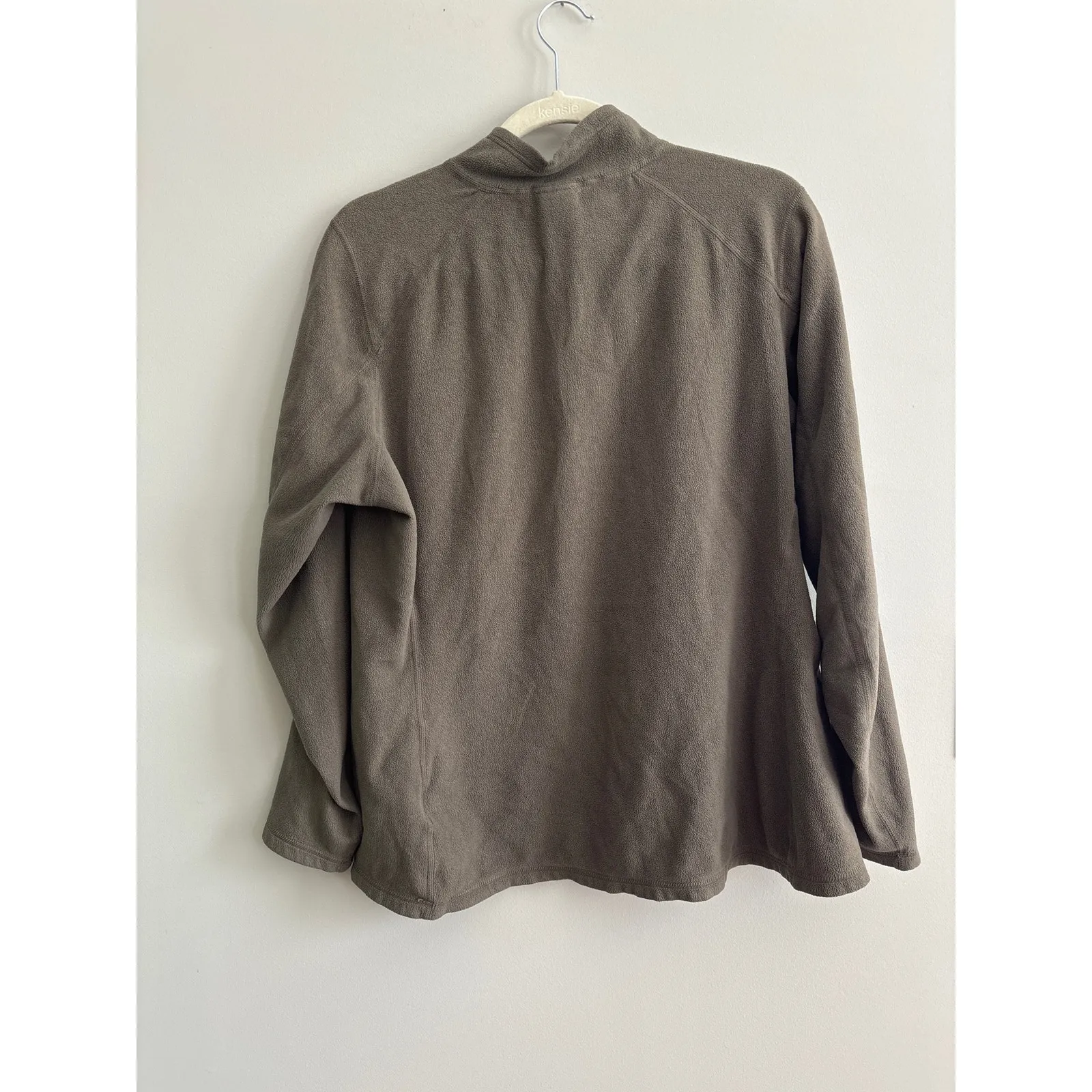 The North Face Polartec Quarter Zip Fleece Pull Over Jacket Brown Size Large - Image 4