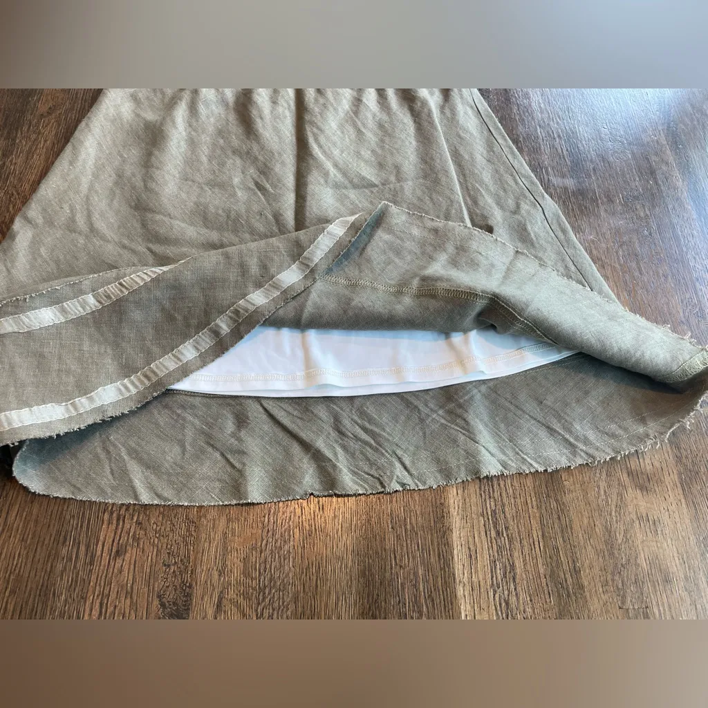 Kokoon Tan Linen Skirt - Image 6