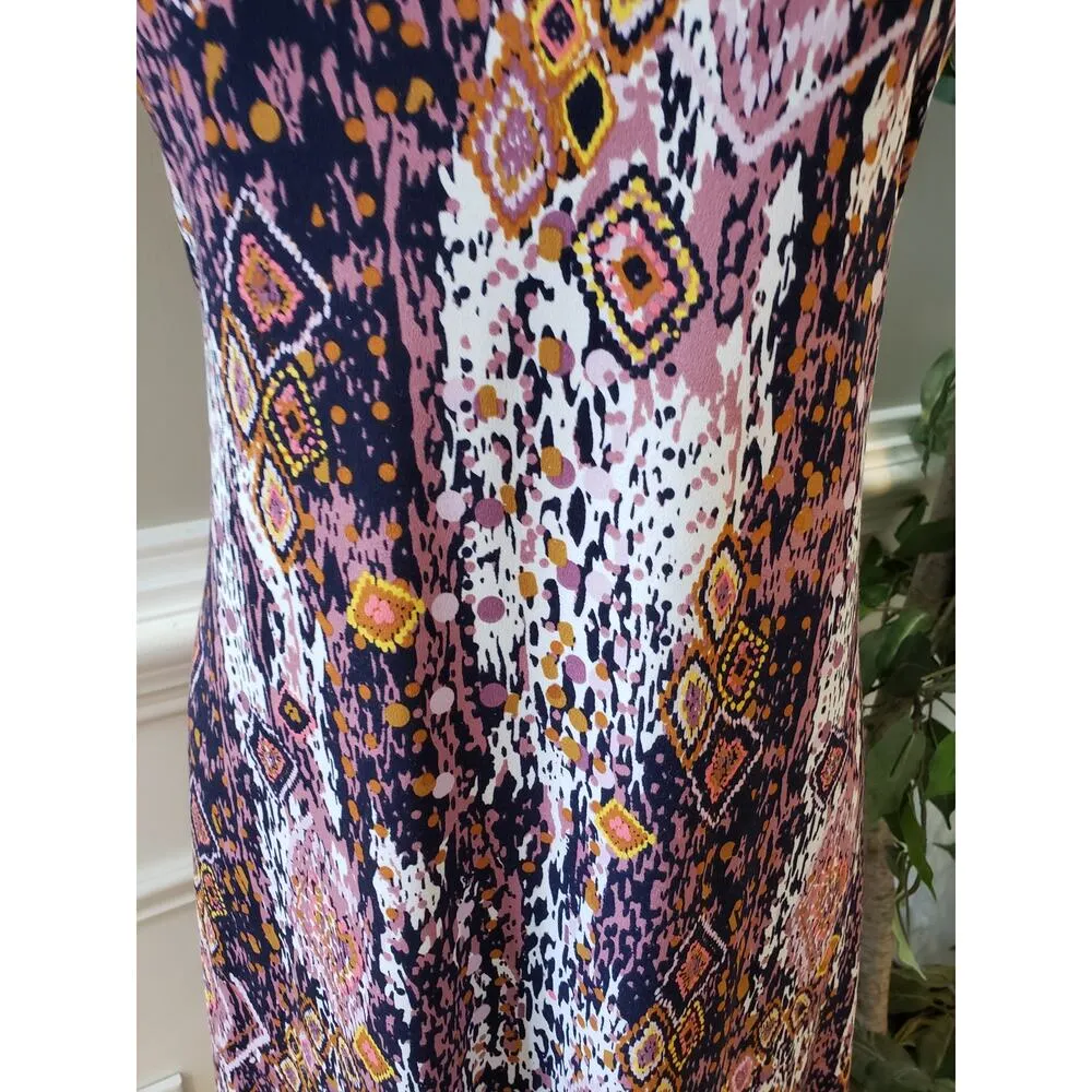 Veronica M Dress Women's Small Multicolor Sleeveless Boho Geometric Print USA - Image 4