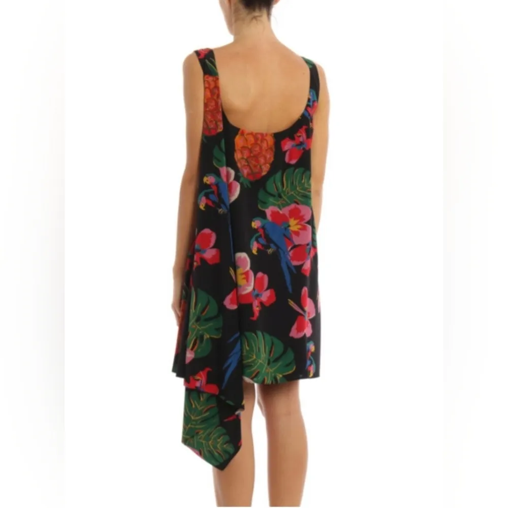 NWT! Valentino Garavani Patterned silk short dress Black Size 4 - Image 2