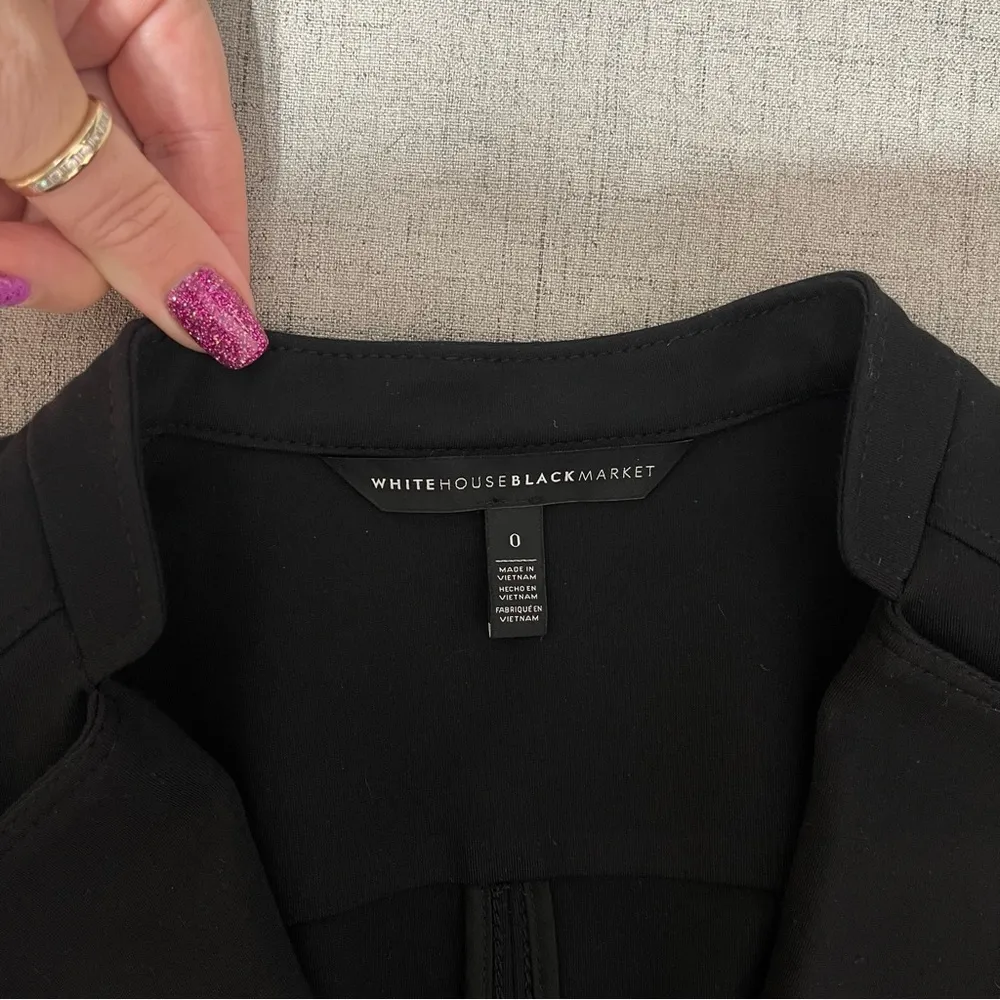 White House Black Market Ponte Blazer Jacket Size 0 XS - Image 10