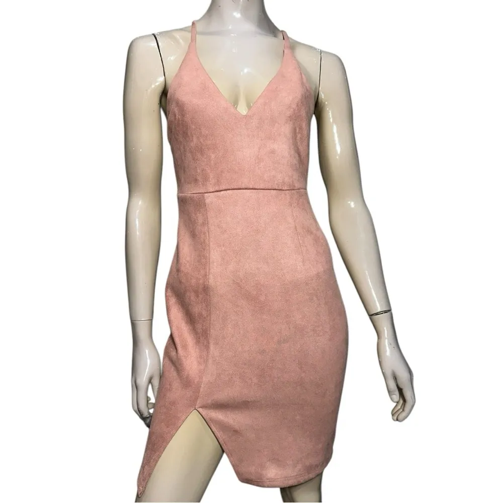 Seek the Label NWT Women’s M Dusty Rose Pink Ultra Suede V - Image 2