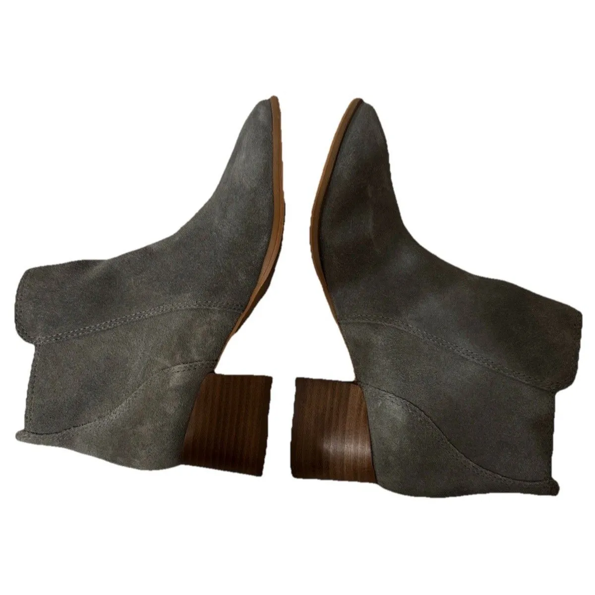 Lucky Brand LK-LILYE Gray Suede Leather Ankle‎ Boots Womens Size 9M - Image 5