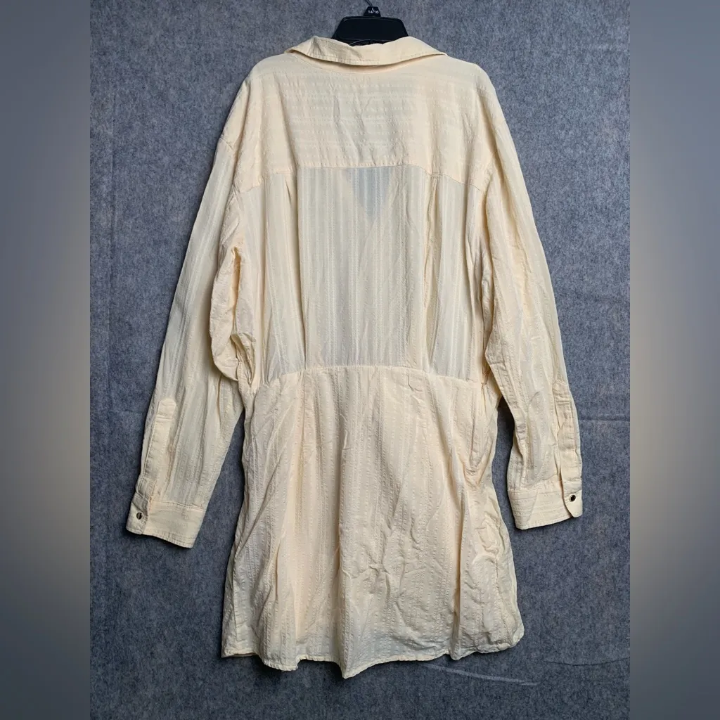 Free People Women Size Large Tara Twist‎ Mini Dress in Vanilla Cake - Image 8