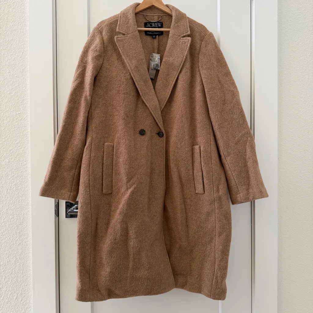 J Crew Daphne Italian Boiled Wool Topcoat Size 20 NWT - Image 3