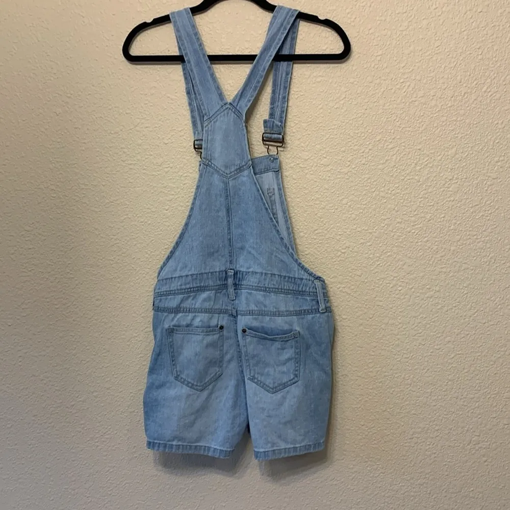 Lei denim short overalls sz S y2k 90s light wash casual western cowgirlcore long - Image 10
