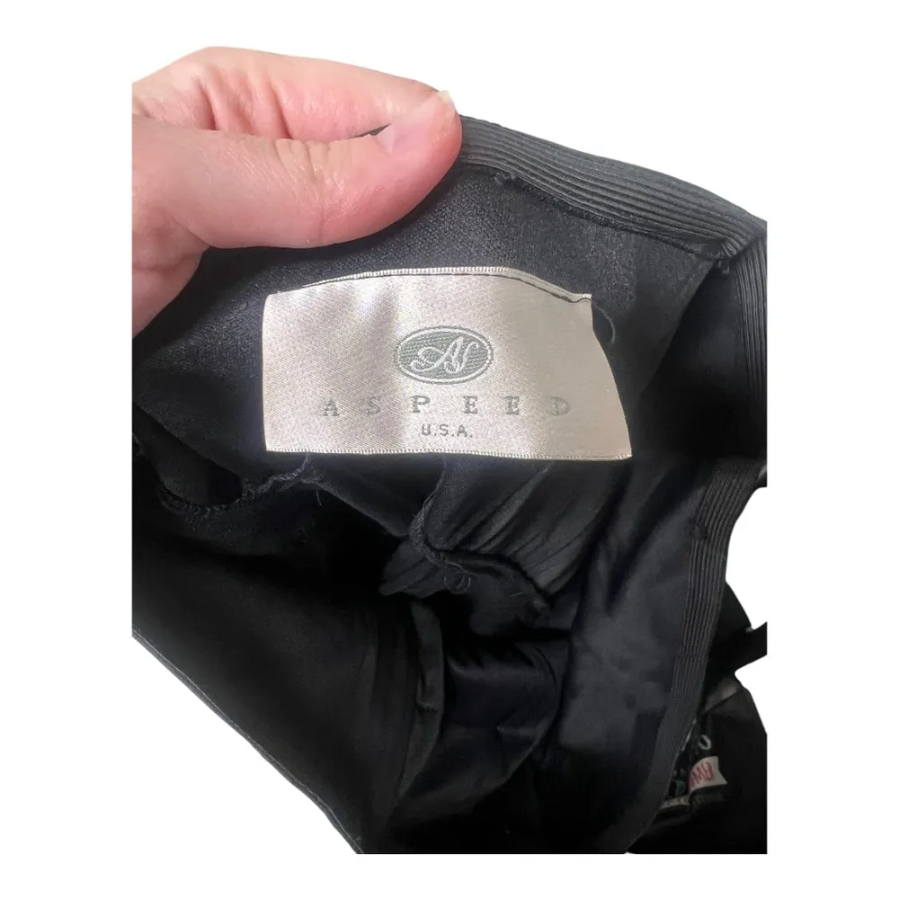 Vintage 90's Beaded Black Formal Gown Aspeed - Image 6