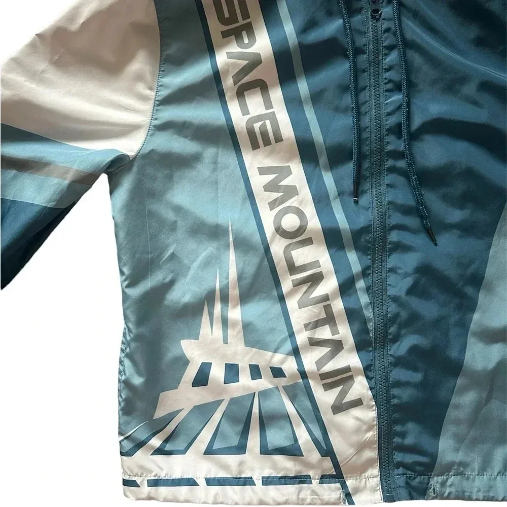 Disney Parks Space Mountain Windbreaker Jacket Size M - Image 3