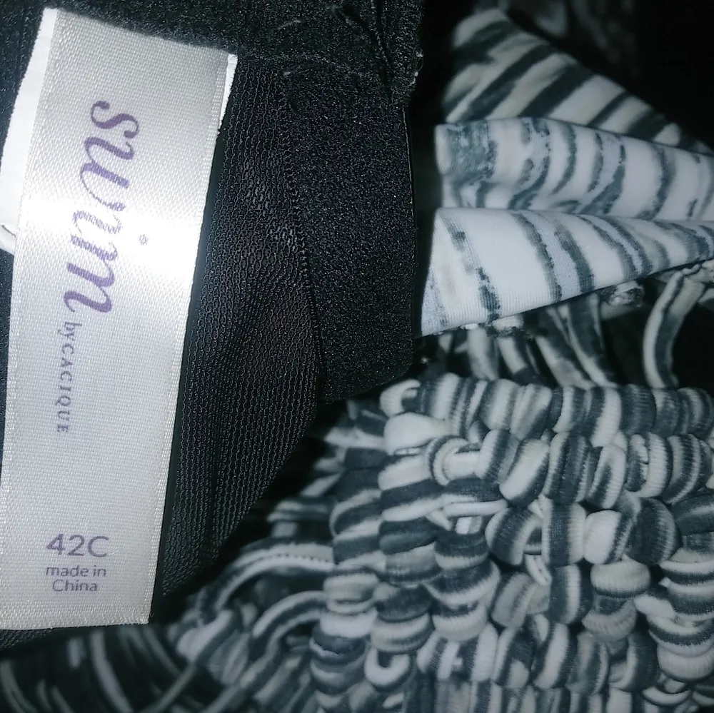 Cacique Swim 42C Underwire Macreme Racerback Swim Dance Bra Top - Image 6