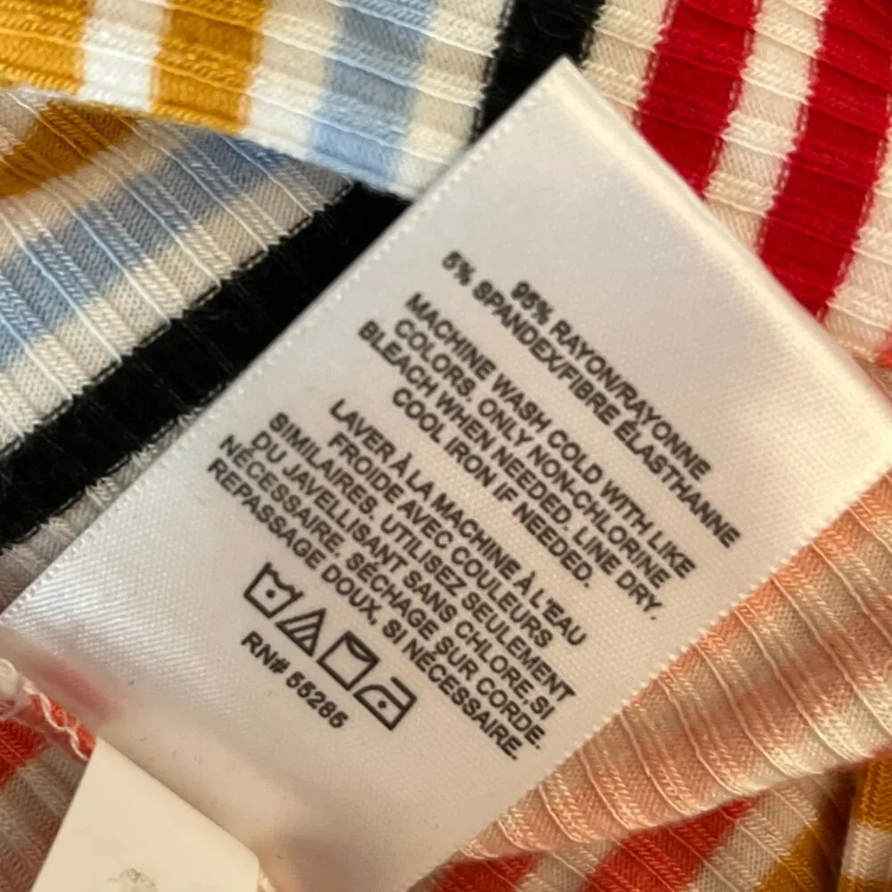 Express One Eleven Striped Ribbed Bodysuit - Size S - Image 7