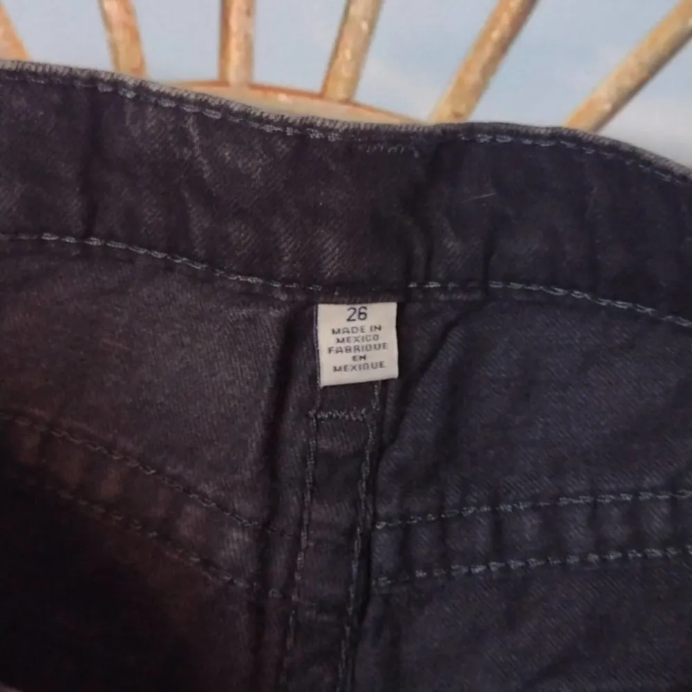 TRUE religion black distressed hi rise cut off shorts - Image 3