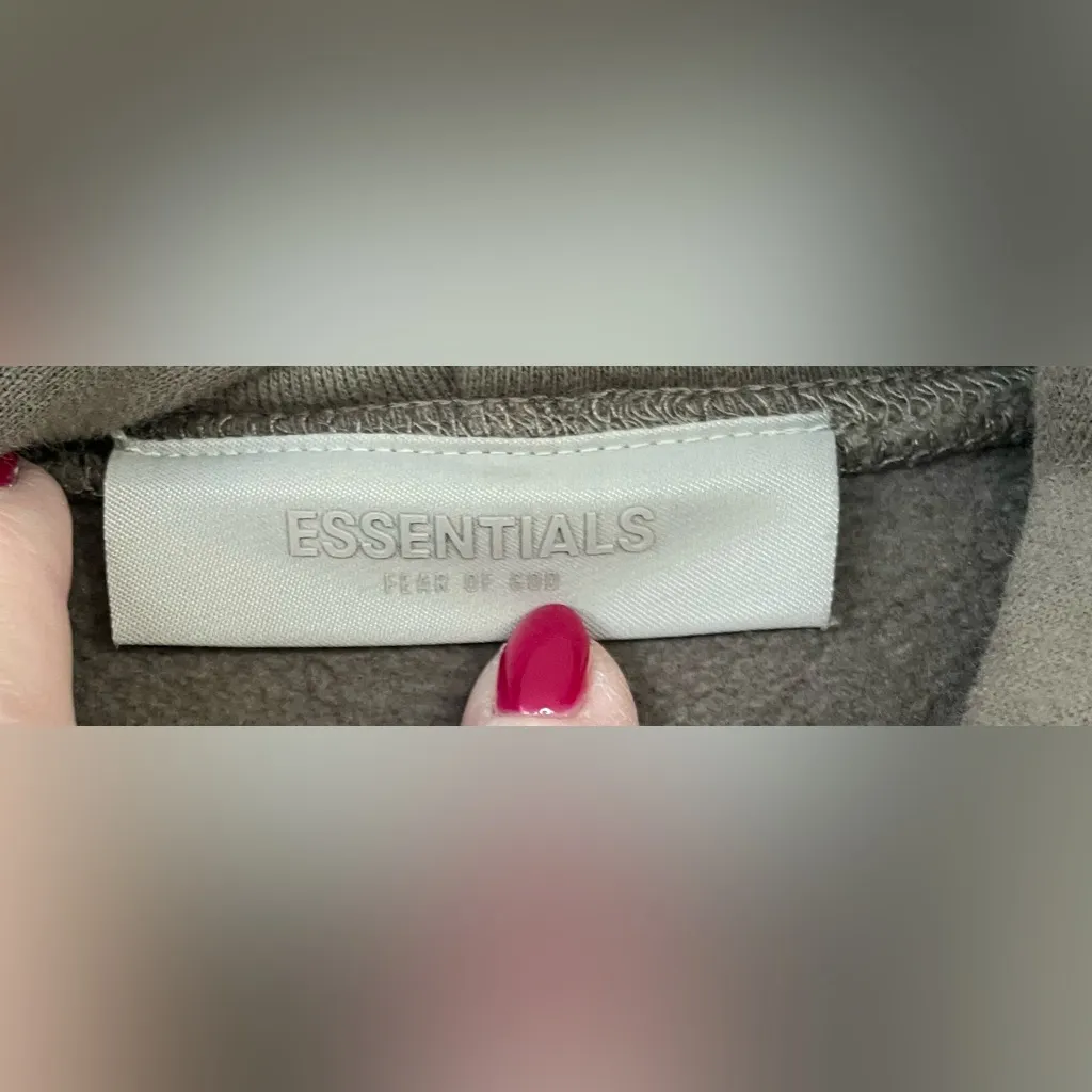 Fear of God ESSENTIALS oversized relaxed hoodie wood brown cotton blend; XXL Size XXS - Image 4