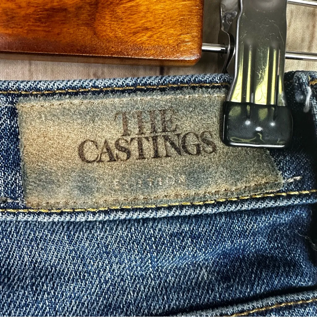 Aritzia The Castings Edition High Rise Cropped Blue Denim Jeans - Image 6