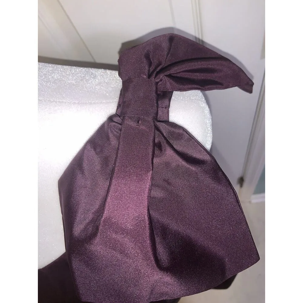 Ballet Core Bow Vintage Dress Y2K purple holiday glam formal party - Image 3