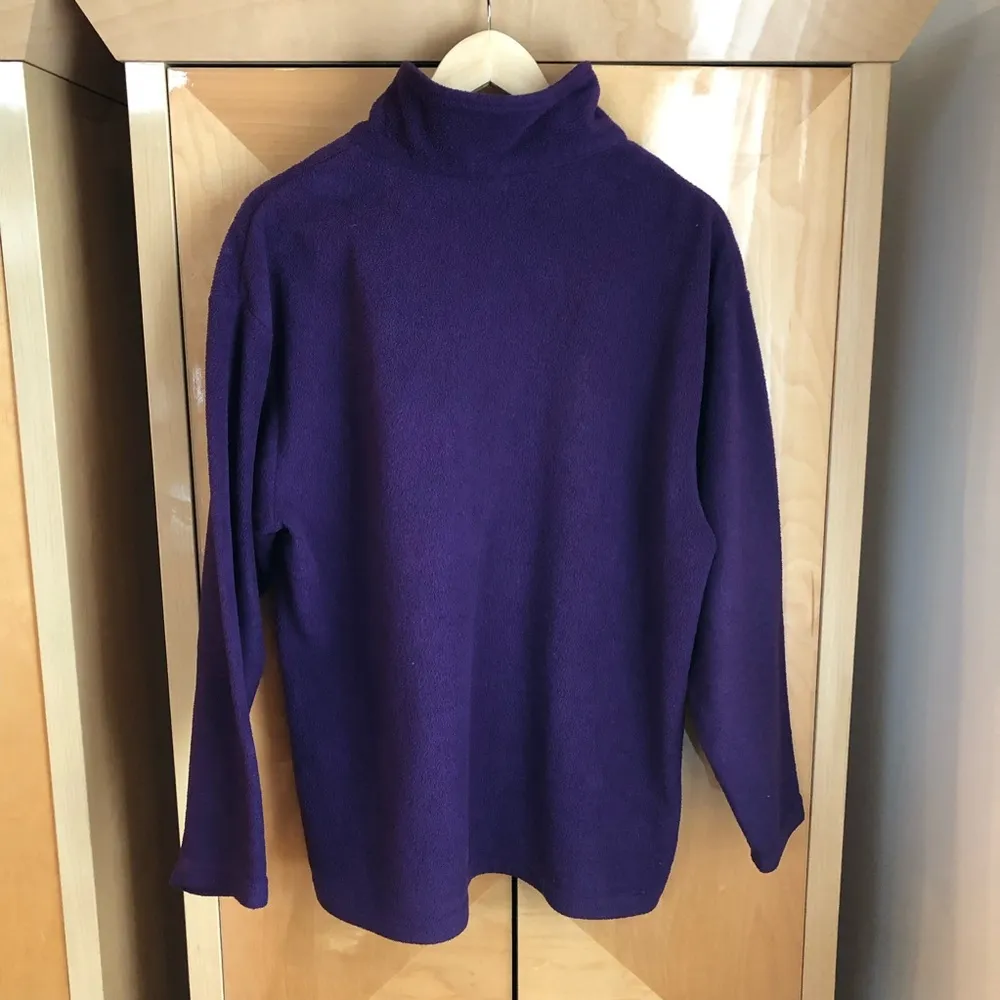 Vintage Looney Tunes Jacket Adult Large Fleece 1/4 Zip Tweety Bird Purple 2001 - Image 4